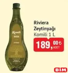 KOMİLİ YEMEKLİK RİVİERA ZEYTİNYAĞI 1 L